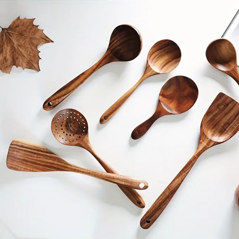 Narsati Artisan Wood™ – Set de Cocina de Madera Natural