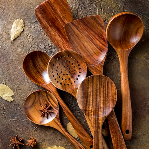 Narsati Artisan Wood™ – Set de Cocina de Madera Natural