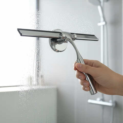 Narsati PureStream™ – Escobilla de Ducha de Acero Inoxidable